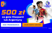 500 zł za gola Hiszpanii lub Argentyny!